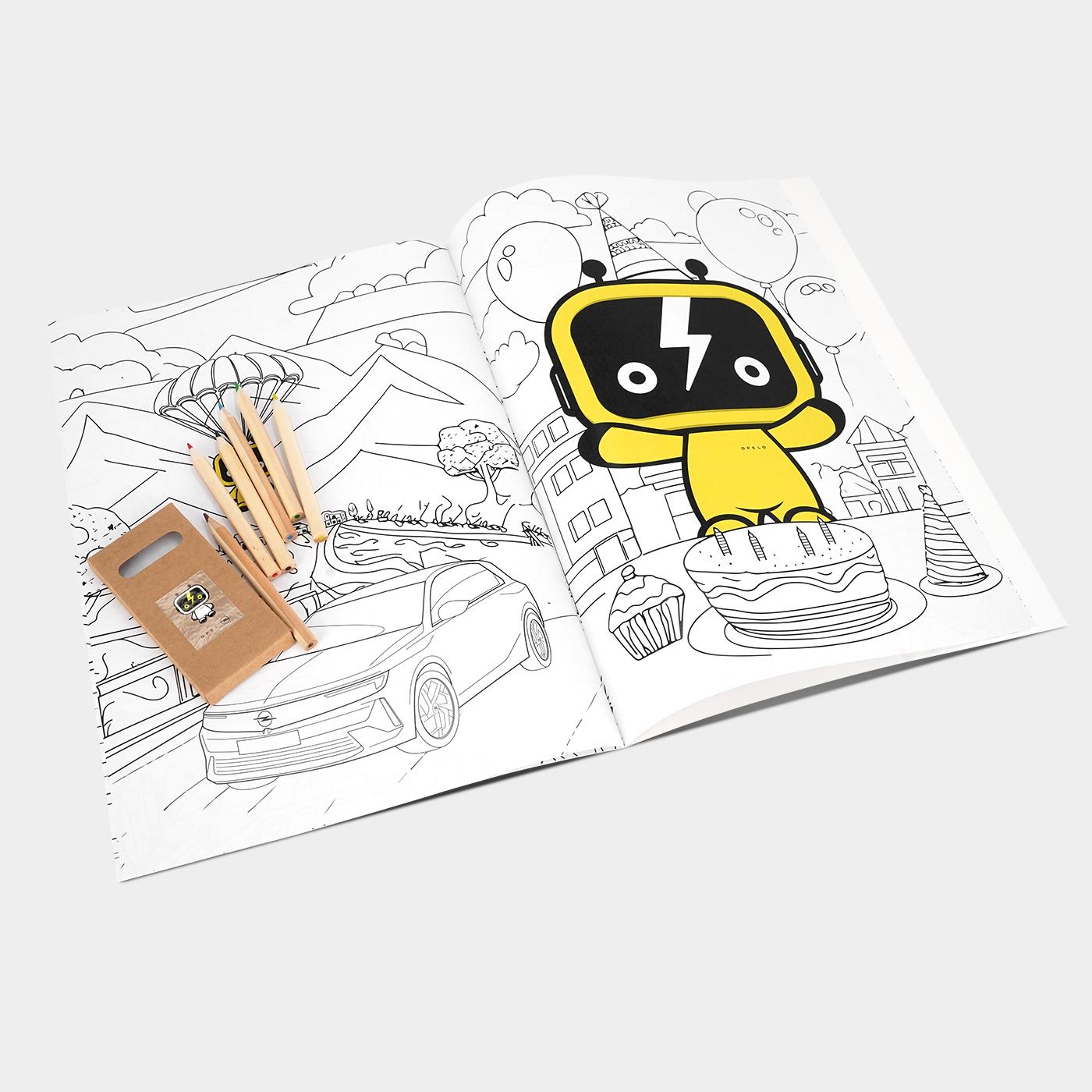 OPELO Colouring Book Coloured Pencil Set