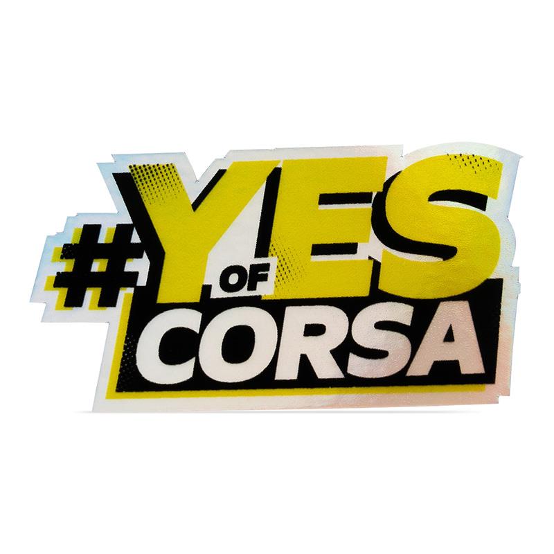 #Yes of Corsa Holographic Sticker