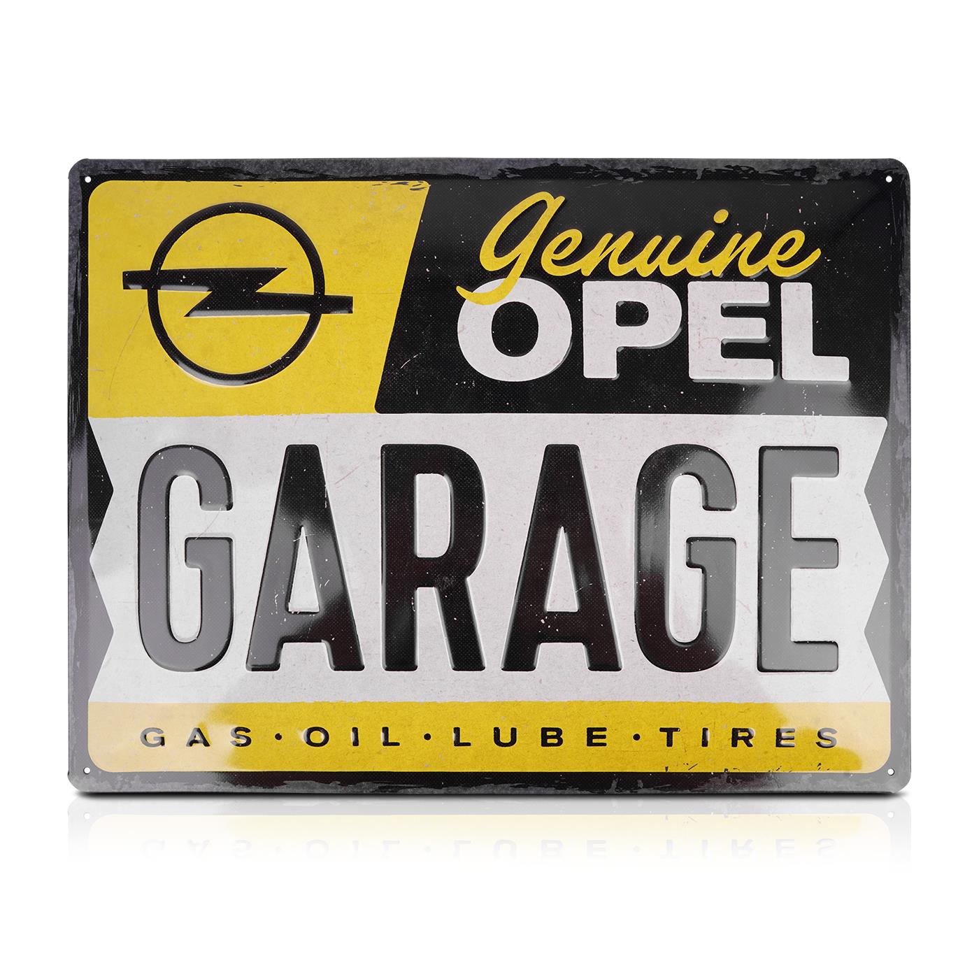 Blechschild Genuine OPEL Garage