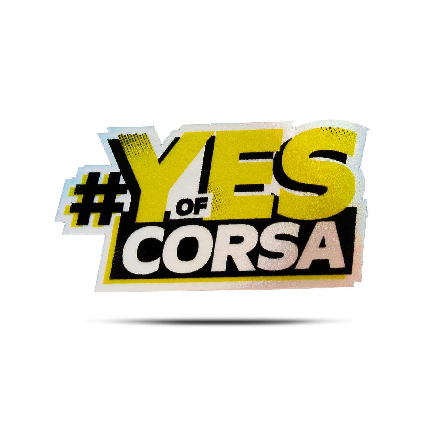 #Yes of Corsa Hologram Sticker