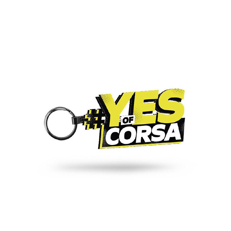 #Yes of Corsa Rubber Keychain