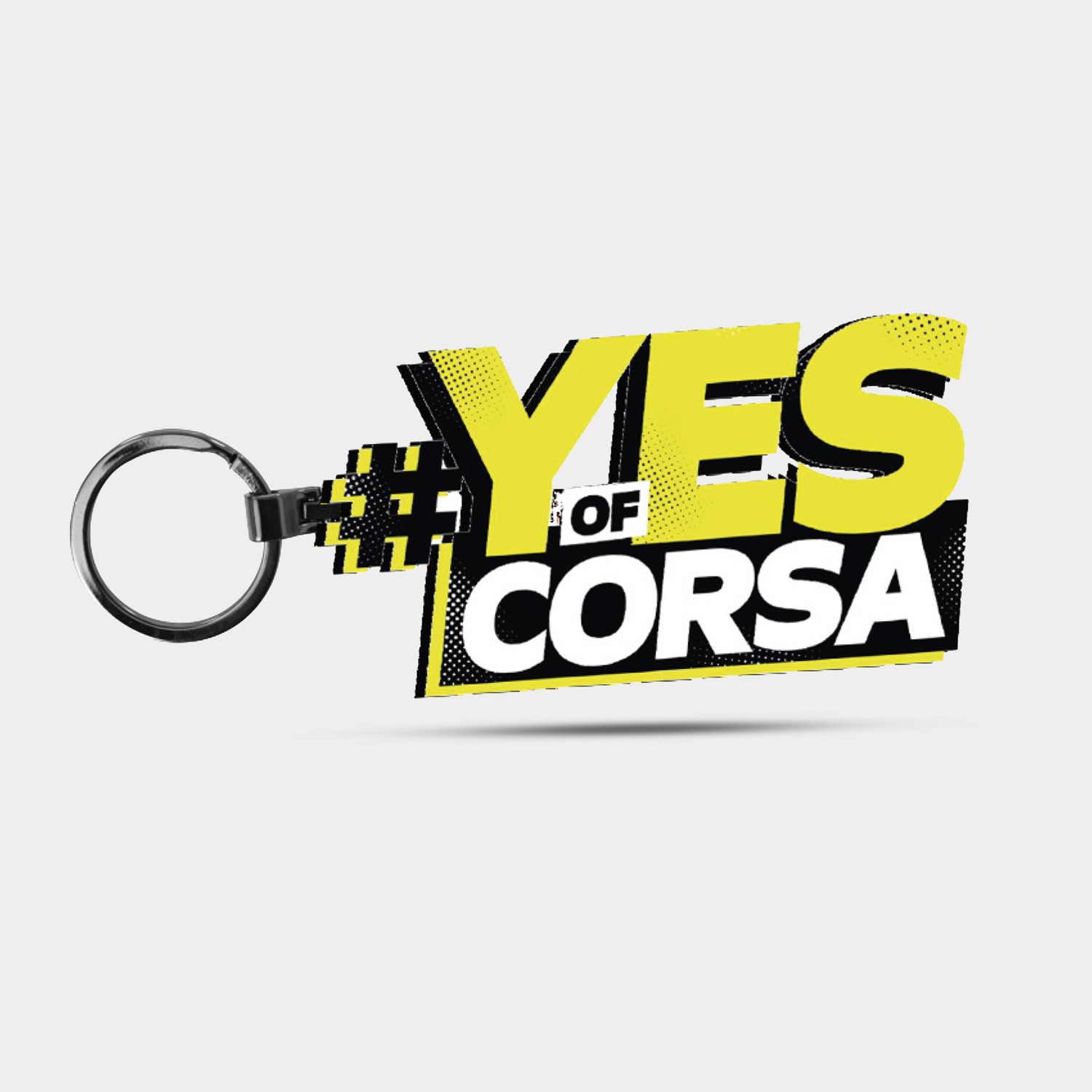 #Yes of CORSA Rubber keychain