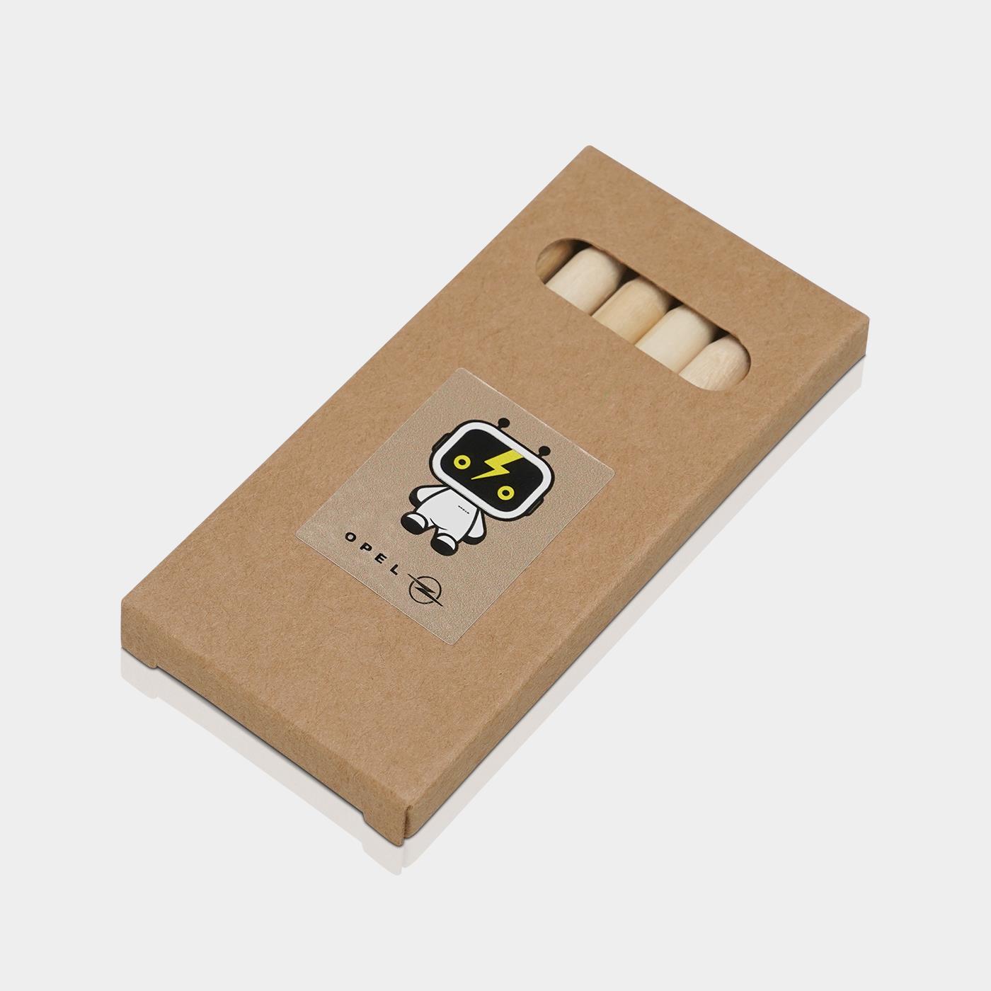 OPELO 6-piece pencil colouring set - Natural