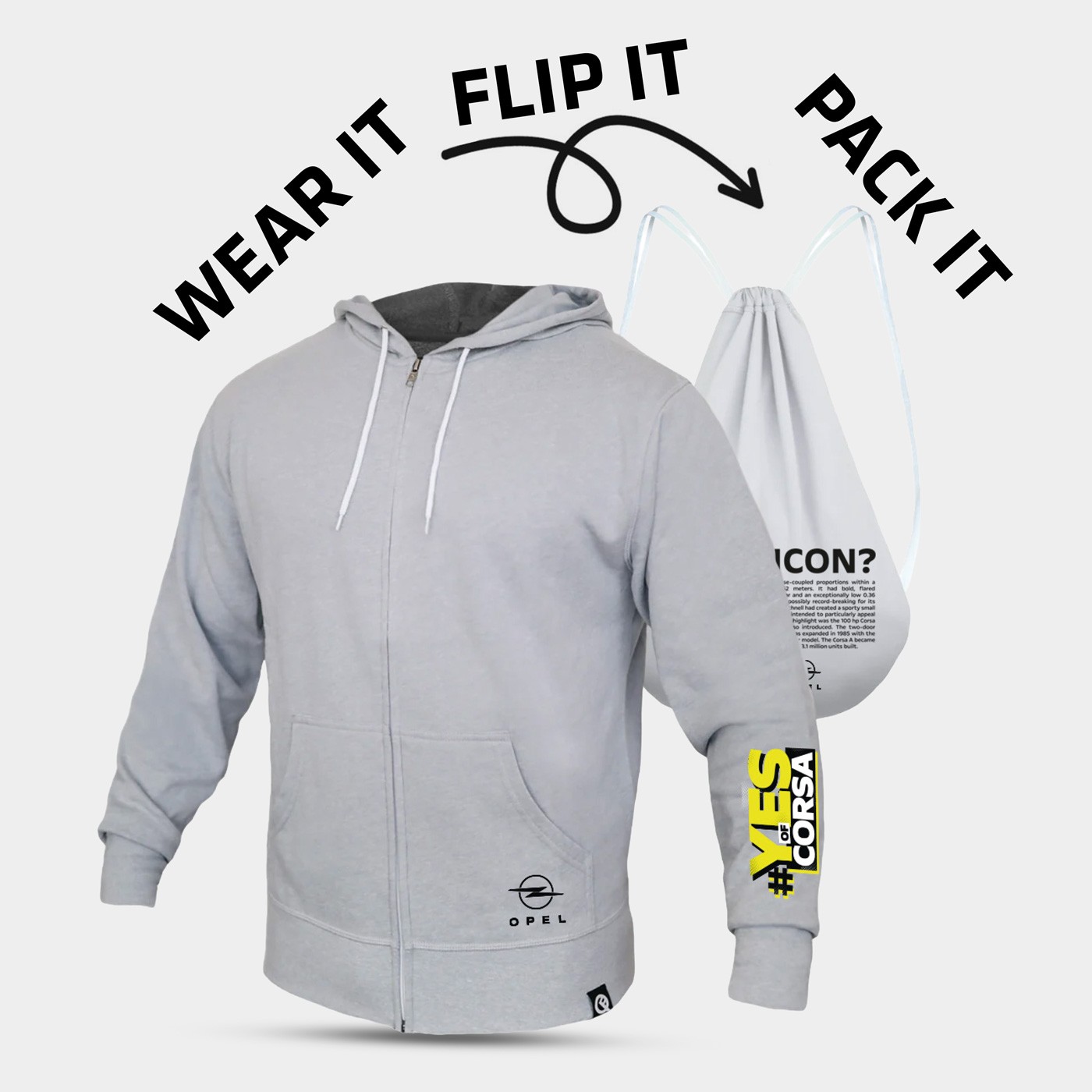 #Yes of CORSA Quickflip Hoodie